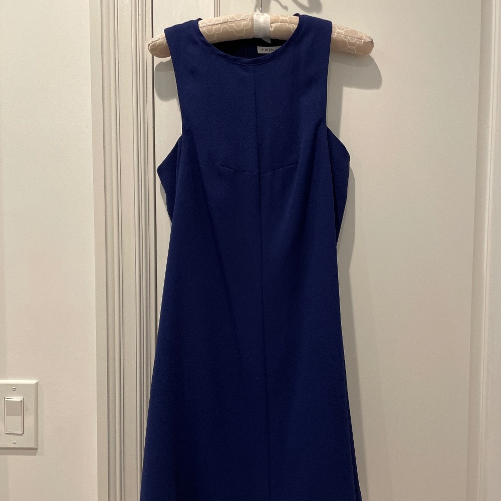 TRINA TURK // High neck, cut out sides, blue dress